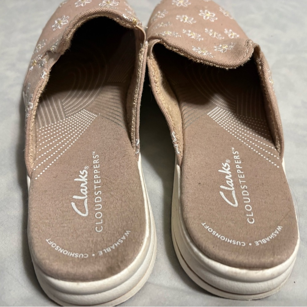 Clarks Women's Tan Slip-On Shoes - Picture 8 of 8